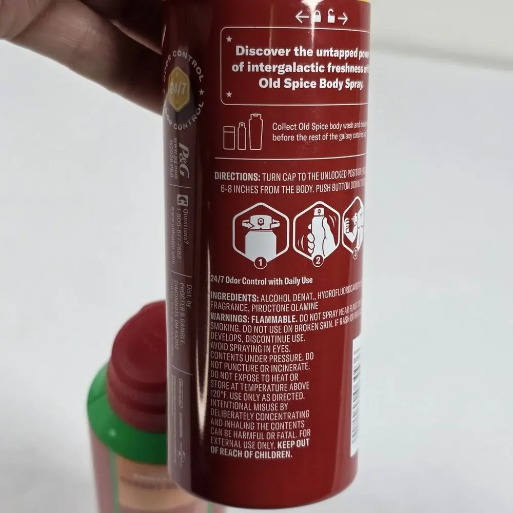 2PK Old Spice Super Mario Galaxy Cosmic Quest Deodorant Spray 5.1oz EACH New